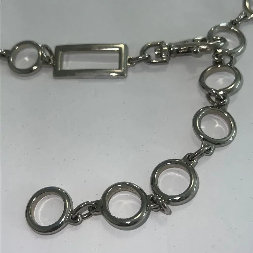 Chic Silver Rectangular Chain Belt - Picture 3 of 6